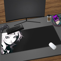 Черный коврик для мыши с аниме-девушкой, Джузо сузуя, большой коврик для мыши с Токийский Гуль, XXL, аксессуары для компьютерных игр и офиса, резиновый мягкий Настольный коврик