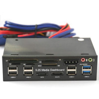 USB 3,0 Hub Многофункциональный кардридер для портов ESATA SATA, кардридер для ПК, медиа, передняя панель, аудио для SD MS CF TF M2 MMC карт памяти