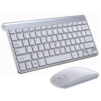 2,4G Беспроводная клавиатура и мышь, портативная мини-клавиатура и мышь, комбинированный набор для ноутбука, ноутбука, Mac, настольного ПК, смарт-ТВ, PS4