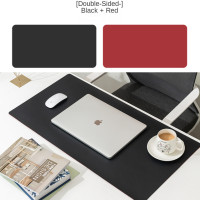 Двухсторонний портативный большой коврик для мыши, игровой водонепроницаемый коврик из искусственной кожи и замши, компьютерный коврик для мыши, чехол для клавиатуры и стола