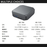 Игровой мини-компьютер FIREBAT AK2 PLUS PRO, Intel N95 N5105, двухдиапазонный WiFi5 BT4.2 16 ГБ 512 ГБ, настольный игровой компьютер, мини-ПК, 4-ядерный, 4-поточный