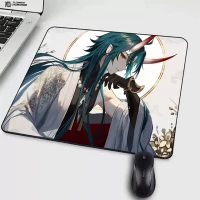 Ударный коврик для мыши Genshin, игровой коврик для мыши небольшого размера, коврик для игровой клавиатуры, Настольный коврик из натурального каучука, украшение для офиса, коврик для мыши