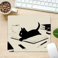 Коврик для мыши с чернилами и котом, 21x26/25x30 см