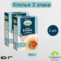 Хлопья 3 злака, Гудвилл, НТВ, 400 гр. - 2 шт.