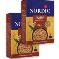 Хлопья Nordic гречневые 2 шт по 550 г