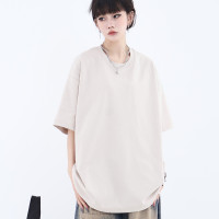 JUMPNEXT 國潮牌重磅280g純棉內搭情侶白色打底衫短袖純色T恤男女