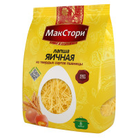 Лапша яичная МакСтори, тонкая вермишель из твердых сортов пшеницы 250 гр, 6 шт