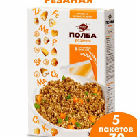 Полба, резаная крупа, каша полбяная цельнозерновая в варочных пакетах, 350 г