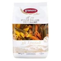 Макаронные изделия из твердых сортов пшеницы GranOro Tricolori №231 "Пенне Ригате Триколори" 500 г