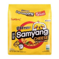 Лапша быстрого приготовления Samyang Cheese, со вкусом курицы и сыра (Корея), 120 г по 5 шт