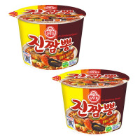 Лапша быстрого приготовления со вкусом морепродуктов острая Jin Jjambbong Ramen Оттоги (2 шт. по 115 г), Южная Корея