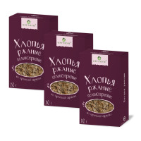 Хлопья ржаные цельзерновые без термической обработки Оргтиум, 3 шт по 350 гр