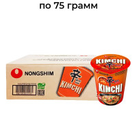 Лапша быстрого приготовления Кимчи Рамен Nongshim, стакан 75 г х 12 шт