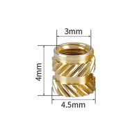 Латунные вставки термоплавкого типа, гайки для нагрева, медная резьба, гайка с кольцевой вставкой SL-типа, латунная гайка для литья под давлением M3 M4 M5