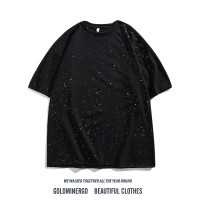 網紅滿天星短袖T恤男韓版潮流寬鬆帥氣半袖T恤衫ins休閒百搭上衣