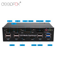 Кардридер DeepFox Multifuntion для оптических дисков, 5,25 дюйма, USB 2,0, 20 контактов