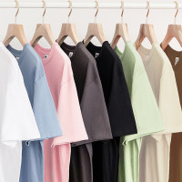 high rain回饋價純色短袖男女！2023新款夏季新款純棉圓領情侶t恤