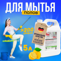 Средство для мытья полов для дома 5 л Лимон Reva Care