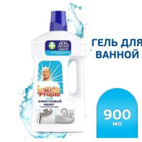 Чистящий гель для ванной комнаты Mr. Proper "Против известкового налета", 900 мл
