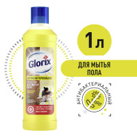 Glorix Лимонная энергия, моющая жидкость для пола, 100% удаляет грязь без смывания, 1 л