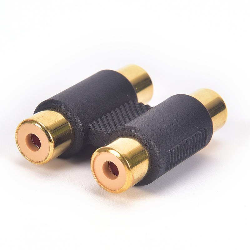 Double Dual 2 Head RCA Female To Female Audio Connector Adaptor Phono Coupler Video Connector Plug Socket RCA Phono Twin Coupler