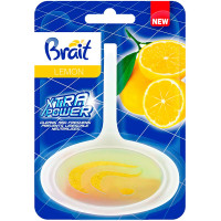 Brait Туалетный блок-корзинка LEMON Xtra Power, устраненение грязи и запахов, аромат Лимонный (40 гр)
