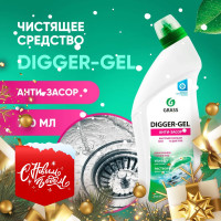 GRASS Средство для чистки стоков и труб Digger-Gel / ГРАСС Диггер-Гель Анти-засор, для всех видов труб, 750 мл