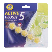 Освежитель для унитаза подвесной (шарики) 5 в 1, "Лимонная свежесть"  /  Очиститель для туалета / Туалетный блок / Средство для чистки от налета 