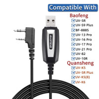 USB-кабель для программирования с CD для Baofeng UV-5R 82 888S UV-S9PLUS 16 17 21 Pro Quansheng UV-13 5R Plus Walkie Talkie Radio