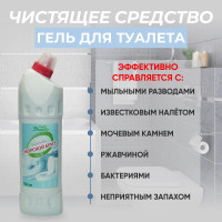 Чистящее средство для унитазов, биде, писсуаров "Морской бриз", чистящее для туалета ДомаМой, устраняет известковый налет и ржавчину, антибактериальное, 750 мл.