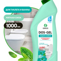 GRASS/ Универсальный чистящий гель DOS GEL Мятная сила, средство для чистки сантехники, гель для туалета и ванны, флакон 1000 мл.