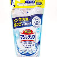 KAO Чистящее средство для ванной комнаты против розовой и черной плесени в мягкой упаковке из Японии, антибактериальное действие, с ароматом трав, Super Clean, 330 мл.