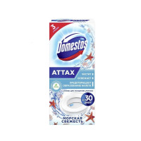 Domestos Стикер для очищения унитаза "Attax" , морская свежесть, 3 шт х 10 г