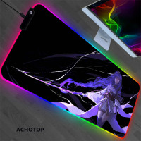 Коврик с подсветкой для компьютерной мыши с принтом Genshin Impact, цвет и размер в ассортименте