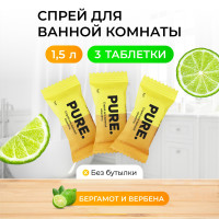 Универсальное чистящее средство в таблетках PURETABS для уборки, мытья и чистки акриловых, кафельных, керамических и пластиковых поверхностей на кухне, в ванной комнате, душевой кабинке или туалете