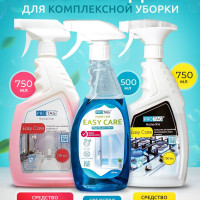 Чистящие средства PROTAG Easy Care набор 3 шт. комплексная уборка для ванны и унитаза для стекол и зеркал и для кухни, 2 литра