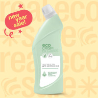 Чистящее эко средство для ванной комнаты, сантехники, туалета и унитаза ECO CRISPI by Grass 750 мл, антиналет, средство от известкового налета и ржавчины