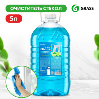 Средство для мытья окон, стёкол, пластика и зеркал GRASS Clean Glass Голубая лагуна 5л (канистра ПЭТ)