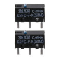микропереключатель D2FC-F-K (50 м кликов) 0.74N, 2 шт./10 шт