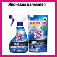 Kao Чистящее и дезодорирующее средство для туалета, с ароматом трав (усиленный) "Magiclean Mint", 400 + 350 мл.