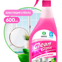 GRASS/ Чистящее средство для стекол и зеркал "Clean Glass" лесные ягоды (флакон 600мл)