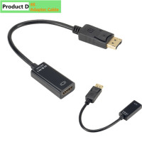 адаптер с портом дисплея на HDMI-совместимый преобразователь порта дисплея штекер DP на гнездо HD ТВ кабель адаптер видео для ПК ТВ