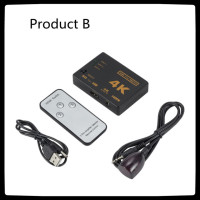 HDMI-кабель GRWIBEOU 4K 2K 3x1, HD 1080P, 3 входа, 1 выход