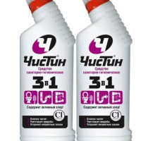 Чистящее средство Чистин 3 в 1 "Санитарно-гигиеническое", 750 мл., 2 штуки