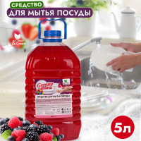 Средство для мытья посуды "Greeny" Лесные ягоды 5 л