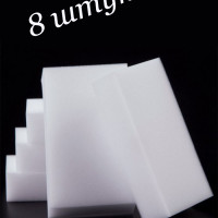 Губка средство для ванной комнаты и туалета, губка удалит старые пятна и налет в том числе, легко чистит швы на плитке пола и стен. Просто смочите водой. XL 8 шт. Японское качество 