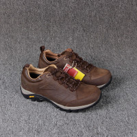 山地倉庫男女頭層牛皮V底全防水戶外登山鞋徒步鞋全地形休閒鞋