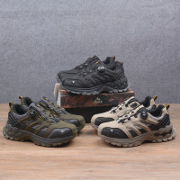 在售155美刀 高端系列頭層牛皮出老美戶外防水登山徒步男鞋旋鈕釦