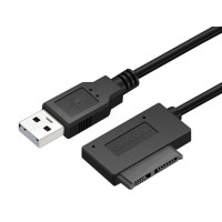 Переходник Grwibeou с USB 2,0 на Mini Sata II 7 + 6, 13-контактный кабель-преобразователь для ноутбука, CD/DVD, ROM, Slim Drive, HDD Caddy