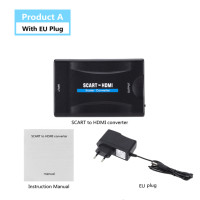 Высококачественный конвертер Grwibeou 1080P SCART в HDMI видео адаптер для HD ТВ DVD для Sky Box STB Plug и Play DC кабель